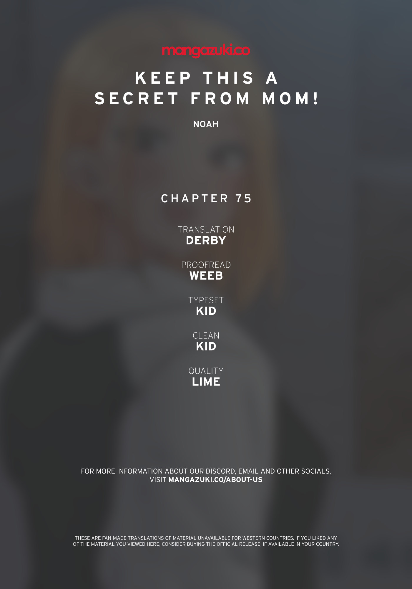 Keep it a secret from your mother! Chapter 75